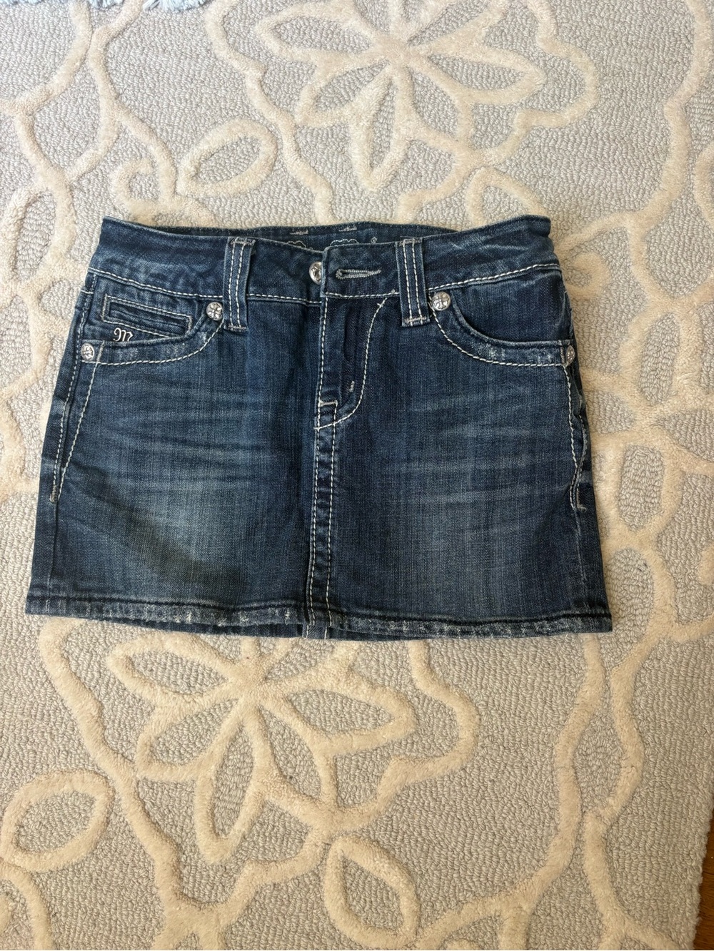Miss Me Indigo Denim Mini Skirt